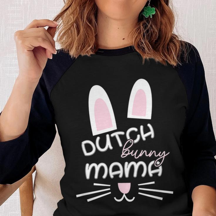 Dutch Rabbit Mum Rabbit Lover Gift For Women Women Baseball Tee Raglan Graphic Shirt