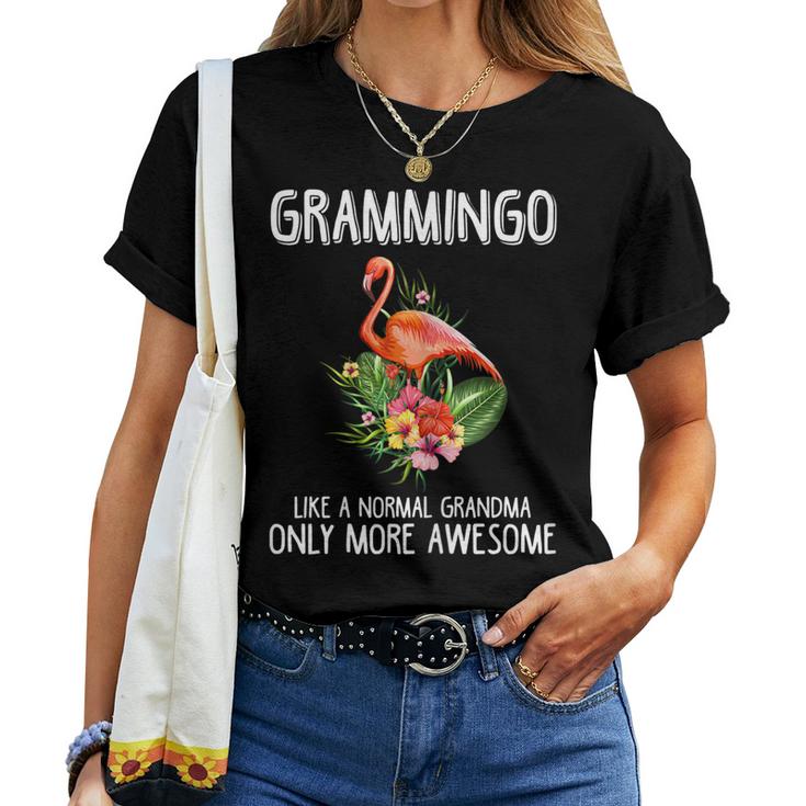 Grammingo Like An Grandma Only Awesome Floral Women T-shirt