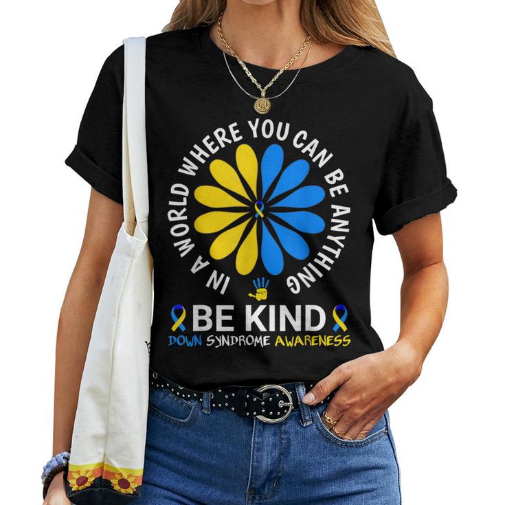 World Down Syndrome Day 2023 Be Kind Down Syndrome Awareness Women T-shirt