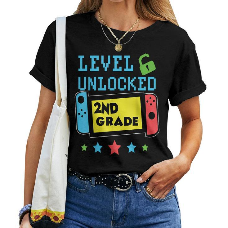 2Nd Grade Level Unlocked Gamer First Day Of School Boys Women T-shirt