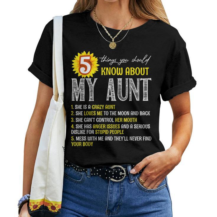 5 Things You Should Know About My Aunt Sunflower Women T-shirt