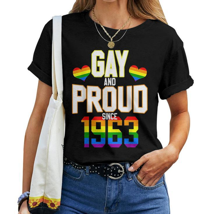 60 Years Old Lgbt Birthday Squad Gay And Proud Since 1963 Women T-shirt