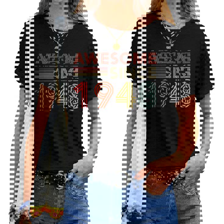 75 Birthday Decorations Men Women 1948 Bday 75Th Birthday Women T-shirt