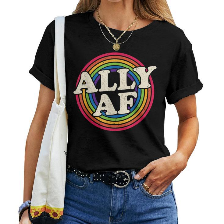 Ally Af Gay Pride Month Lgbt Rainbow Women T-shirt