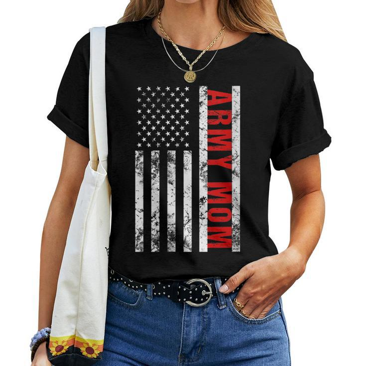 American Flag Army Mom Army Mother Women T-shirt