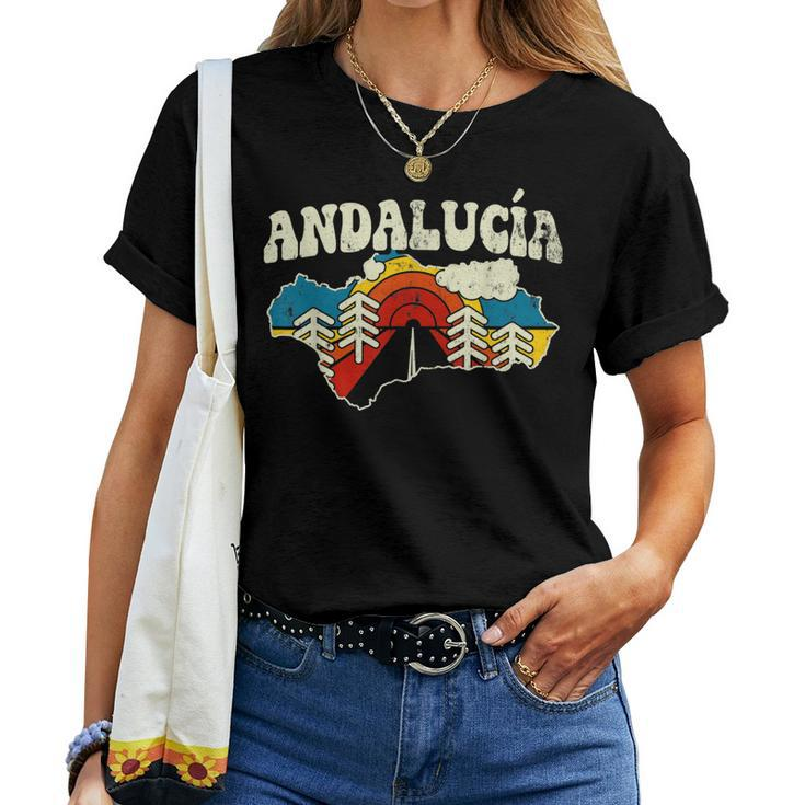 Andalusia Spain Vintage Spanish Community Rainbow Retro 70S Women T-shirt