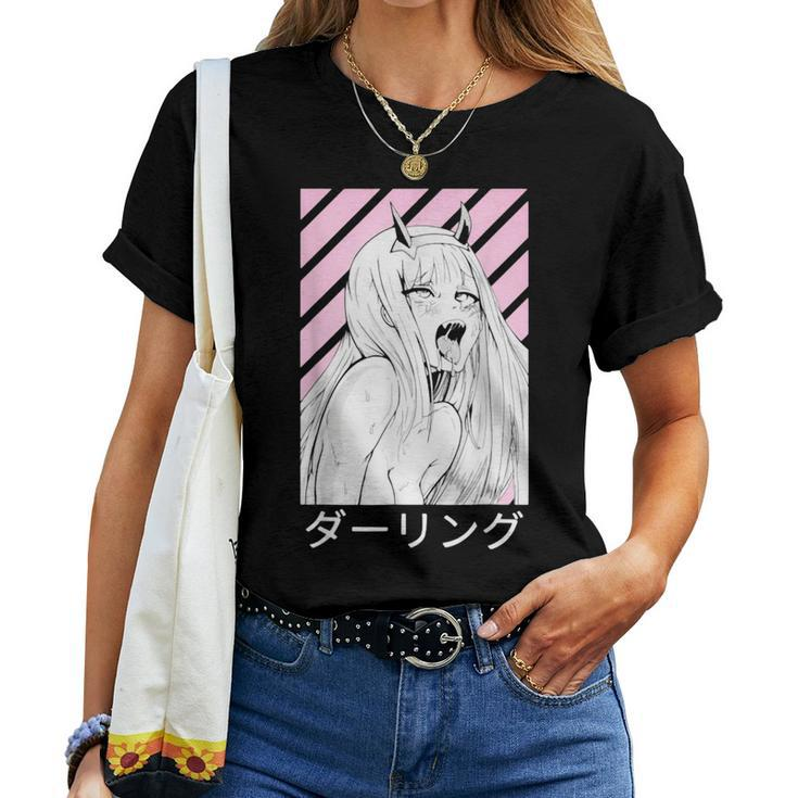 Anime Girl Waifu Who Loves Anime Ramen And Sketching Japan Women T-shirt