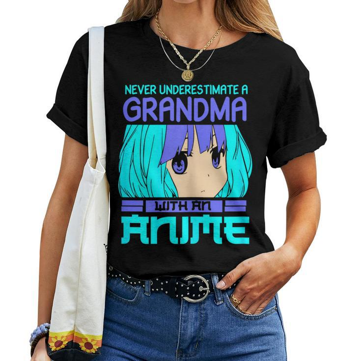 Anime Granny Never Underestimate A Grandma With An Anime Women T-shirt
