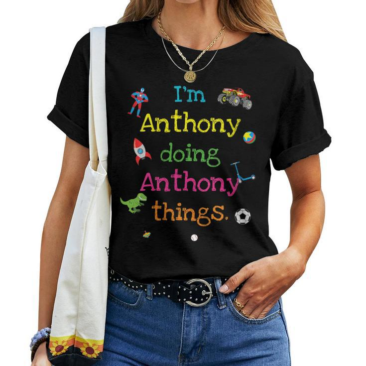 Anthony Cute Personalized Kid's Cartoon For Boys Women T-shirt