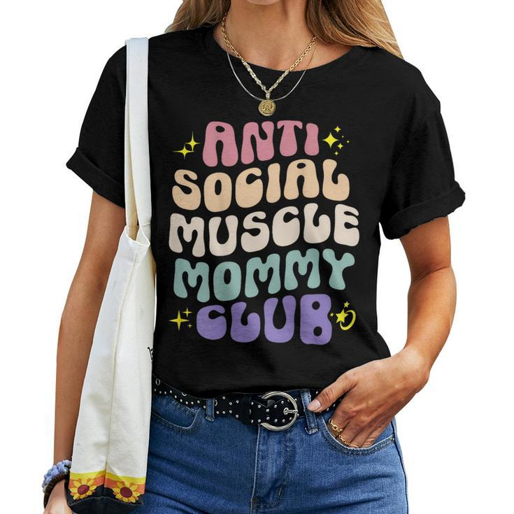 Anti Social Muscle Mommy Club Groovy Pump Cover Women T-shirt