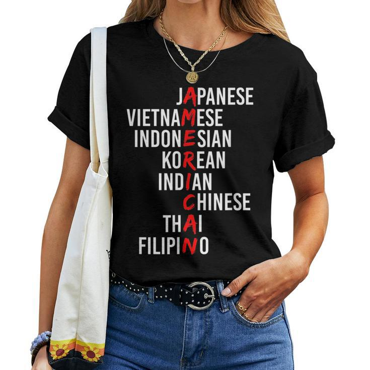 Asian American Pride Unisex For Men Women Kids Women T-shirt