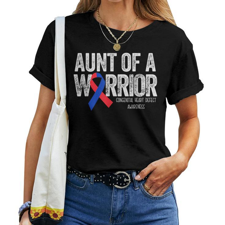 Aunt Of A Warrior T Chd Congenital Heart Defect Women T-shirt