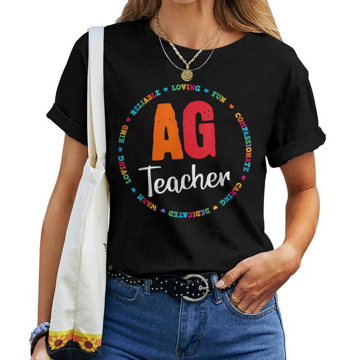 Back To School Agriculture Teachers Squad Ag Teacher Women T-shirt
