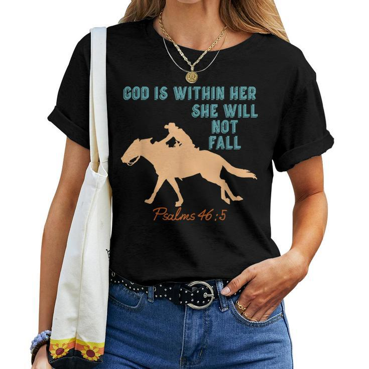 Barrel Racing Christian Cowgirl Western Stuff Women T-shirt