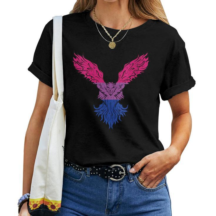 Bisexual Phoenix Bird Bi Pride Flag Lgbtq Men Women Kids Women T-shirt