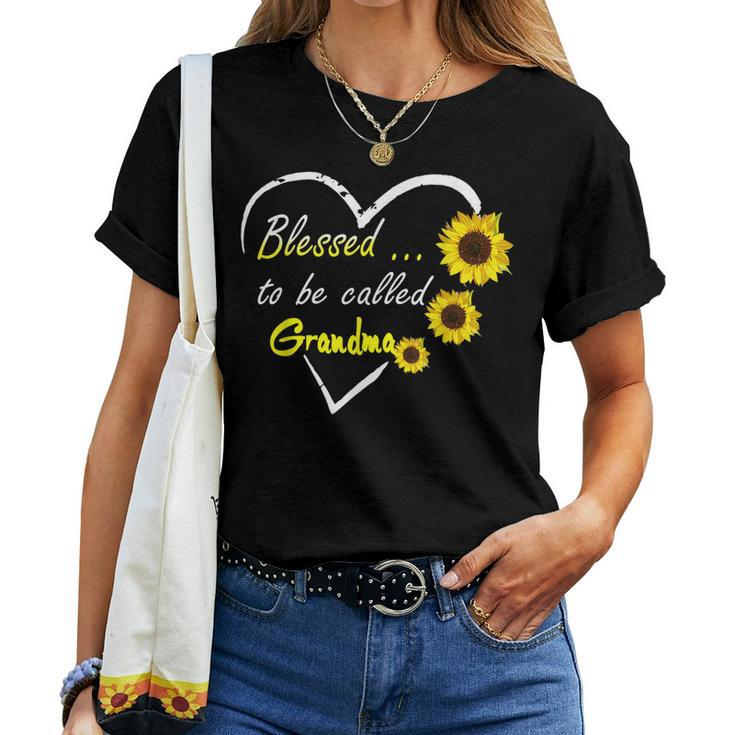 Blessed To Be Called Grandma Sunflower Women T-shirt