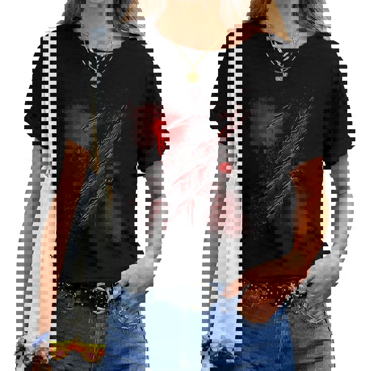 Bloody Wound Scary Halloween Men Women Horror Scary Halloween Women T-shirt