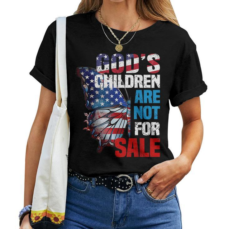 Butterfly Gods Children Are Not For Sale For Student Parent Butterfly s Women T-shirt Crewneck