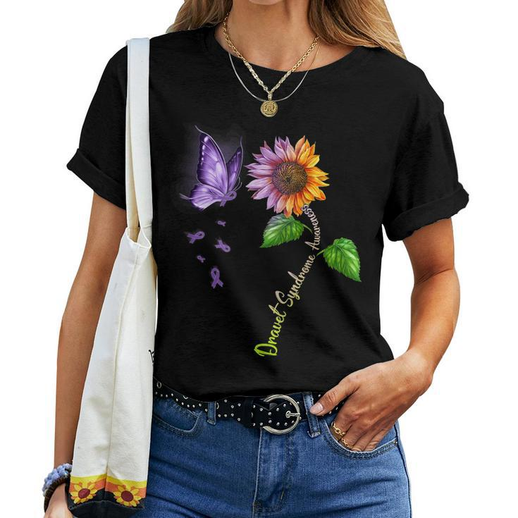 Butterfly Sunflower Dravet Syndrome Awareness Women T-shirt