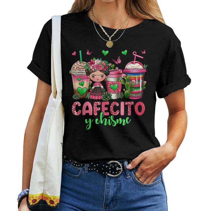Cafecito Y Chisme Coffee Cups Women T-shirt