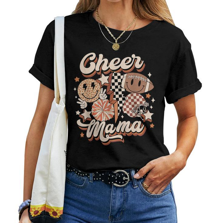Cheer Mama Lightning Football Retro Cheerleader Mother Mom Women T-shirt