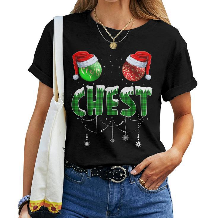 Chestnuts Matching Family Chest Nuts Christmas Couples Women T-shirt