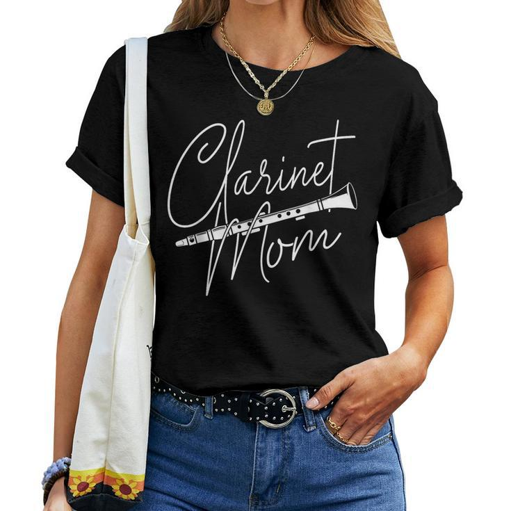 Clarinet Mom Clarinetist Marching Band Player Music Lover Women T-shirt