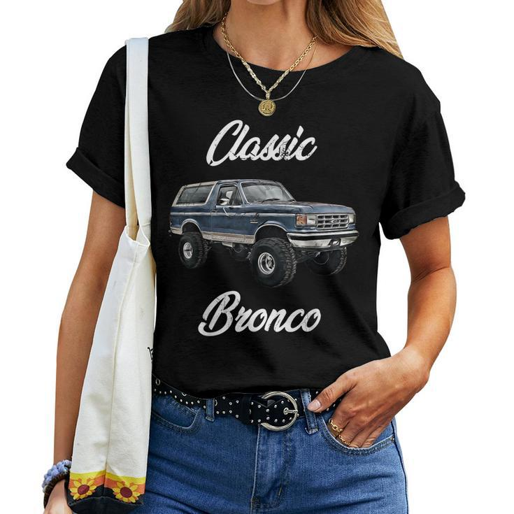 Classic Bronco Horse On TruckLifted Square BodyOffroad4X4 Women T-shirt