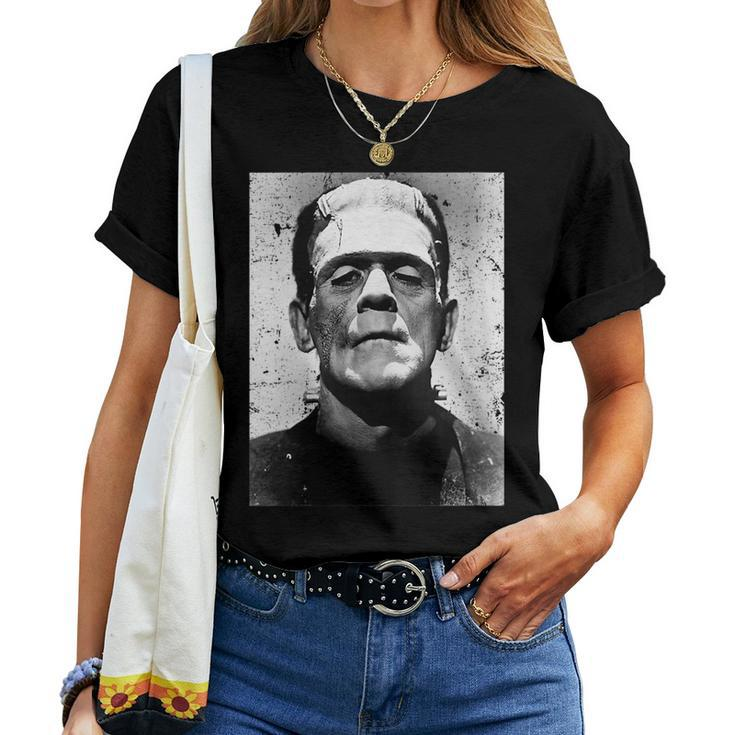 Classic Halloween Monster Horror Movie Frankenstein Monster Women T-shirt