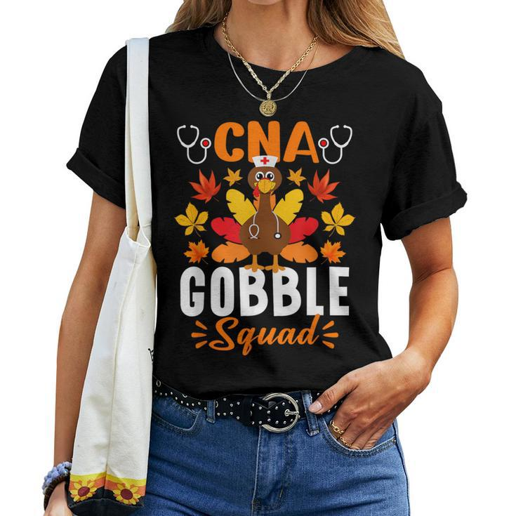 Cna Gobble Squad Nurse Turkey Thanksgiving Women T-shirt