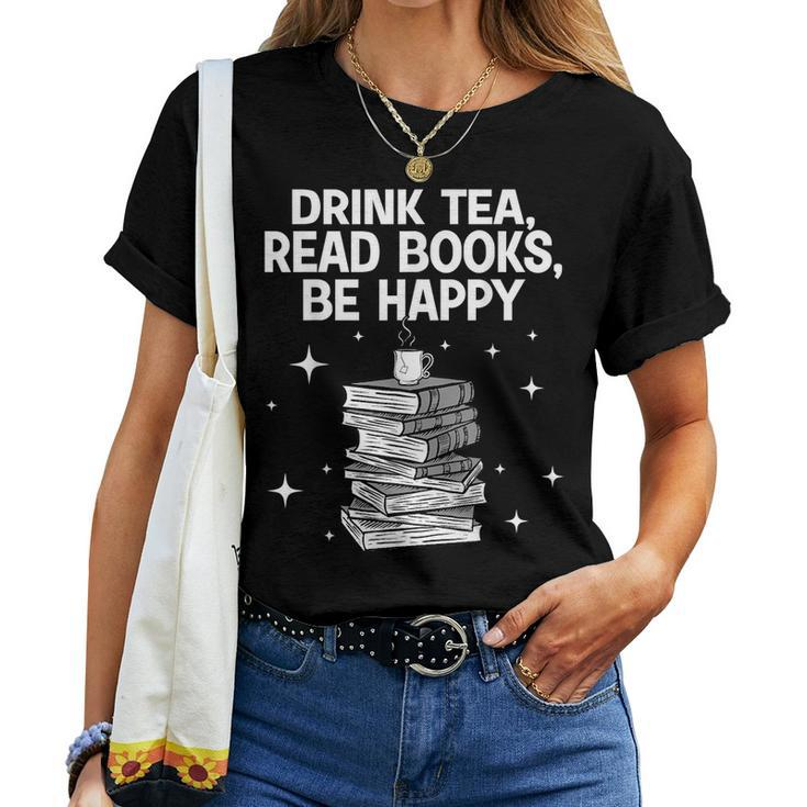 Cool Books For Men Women Tea Book Lovers Reading Bookworm Reading s Women T-shirt