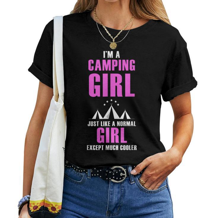 Im A Cool Camping Girl Women Hiking Hunting Women T-shirt Casual Daily Basic Unisex Tee