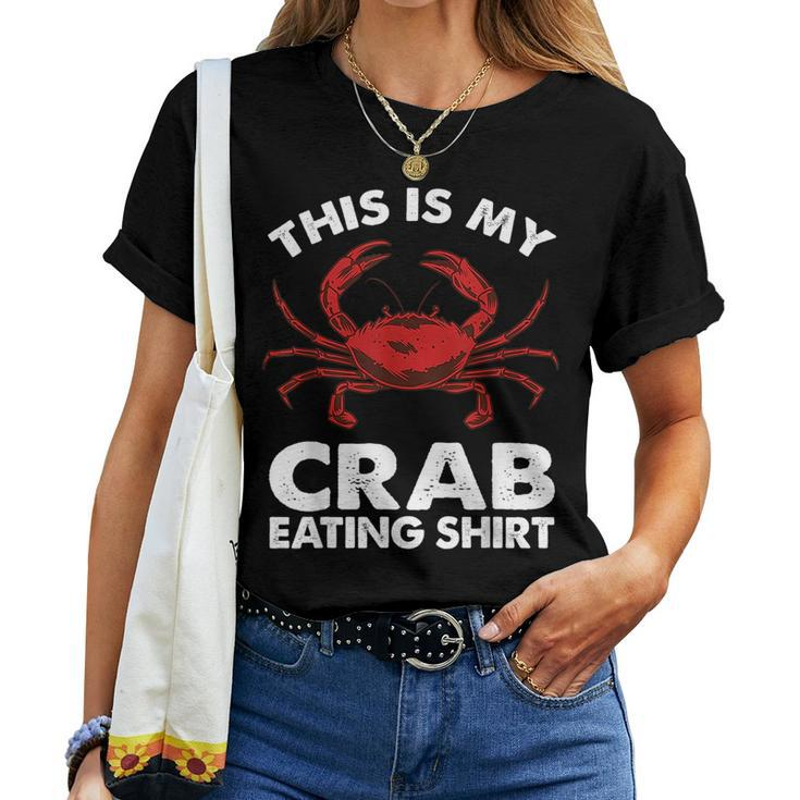 Cool Crab For Men Women Crab Eating Crab Boil Lover Crabs Women T-shirt Crewneck