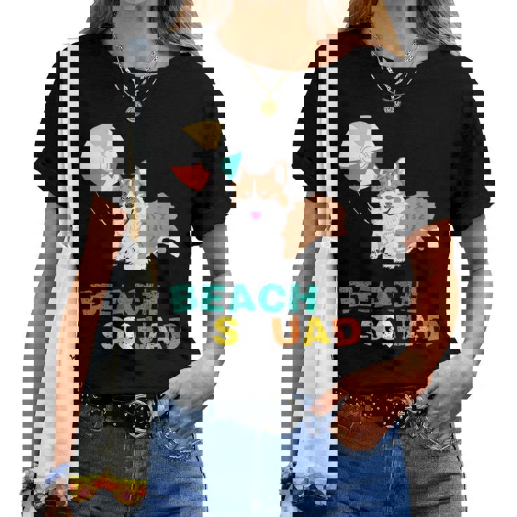 Corgi Beach Squad For Corgi Lovers Saying Women T-shirt