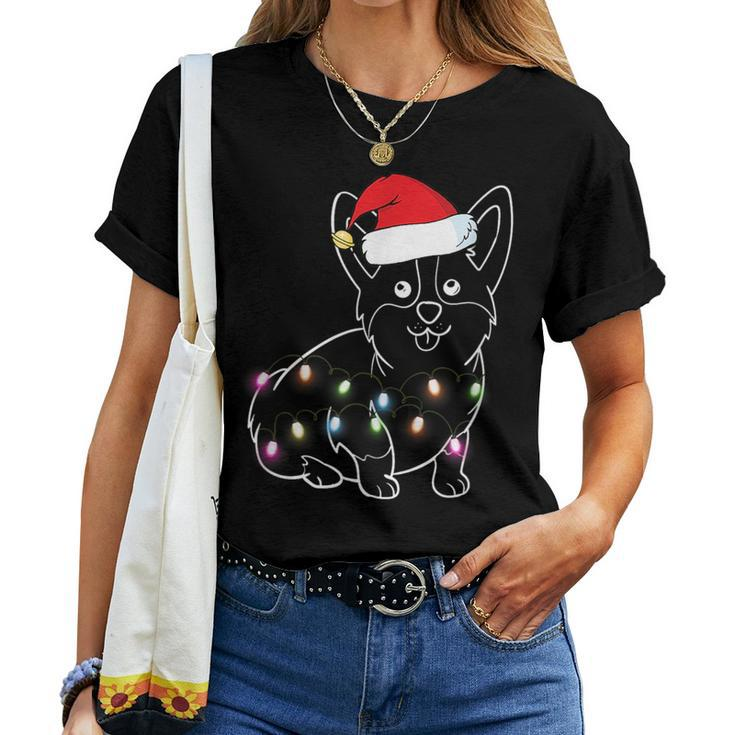 Corgi Christmas Fairy Lights Ugly Sweater Decorations Women T-shirt