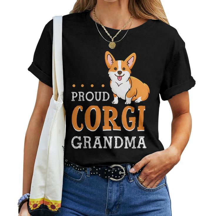 Corgi Grandma Dog Lover Proud Women T-shirt