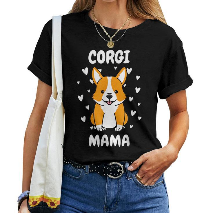 Corgi Mama Mom Mummy Mum Mommy Mother Dog Lover Women T-shirt