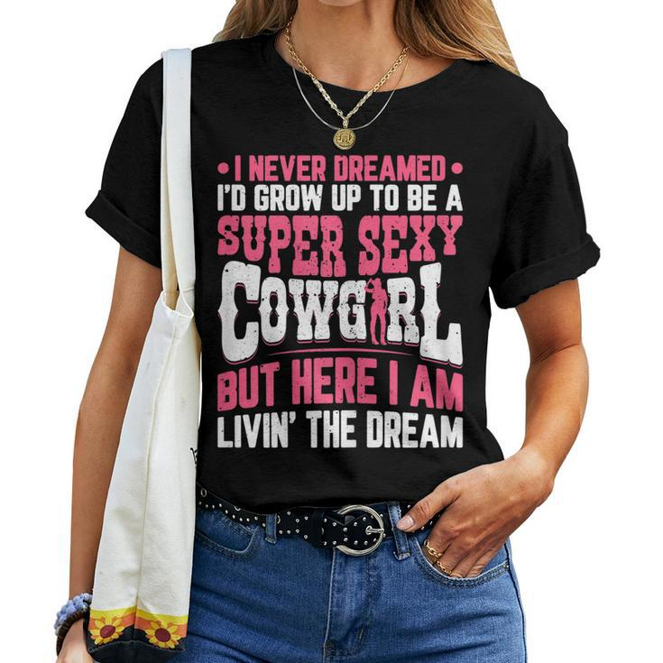 Cowgirl Graphic For Women Cowgirl Rodeo Western Women T-shirt