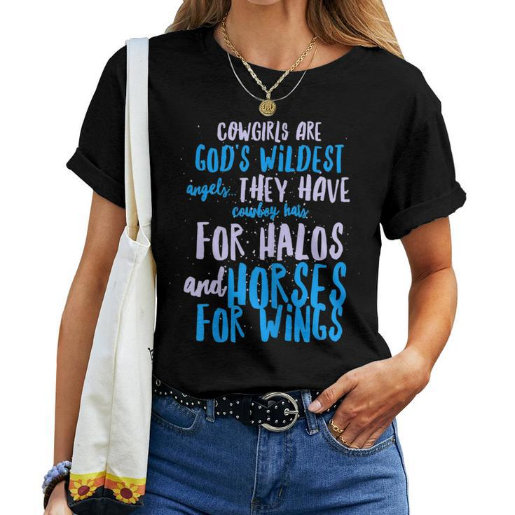 Cowgirl T Cowgirls Are Gods Wildest Angels Women T-shirt