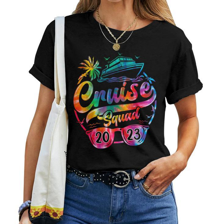Cruise Squad 2023 Tie Dye Birthday Cruise Bday Women T-shirt