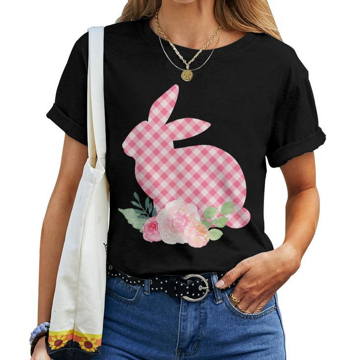 Cute Floral Easter Church Sunday Rabbit Bunny Jesus Egg Women T-shirt