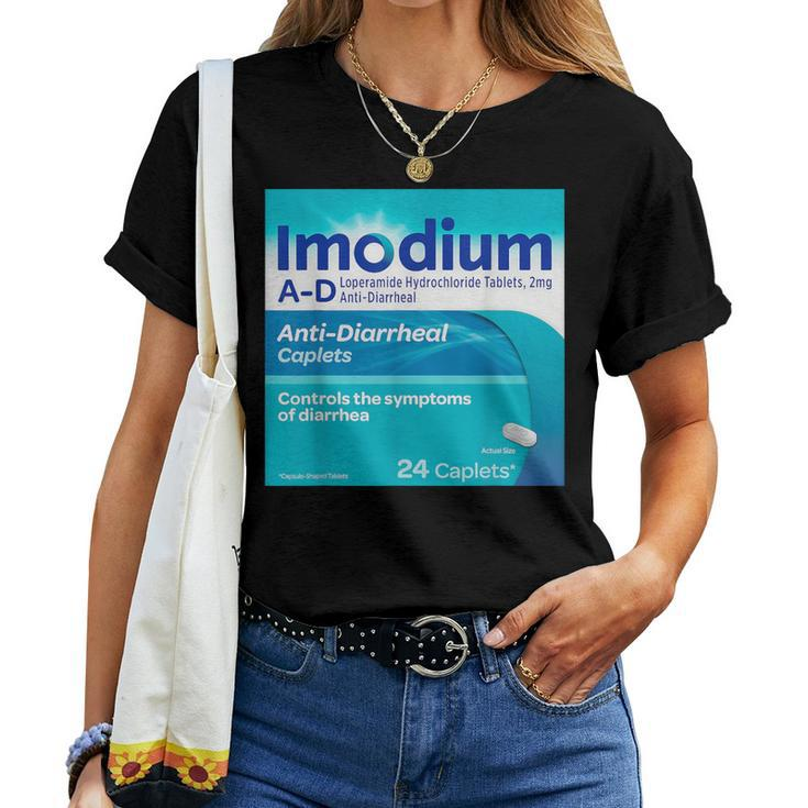Cute Nurse Pharmacy Halloween Costume Imodium Anti Diarrheal Women T-shirt