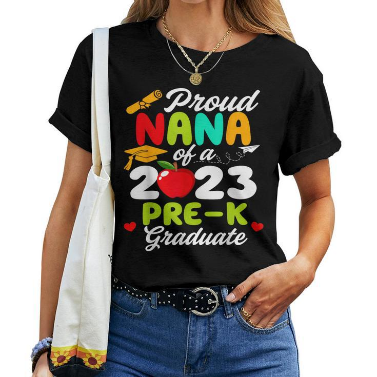 Cute Proud Nana Of A Prek Graduate Graduation Class Of 2023 Women T-shirt