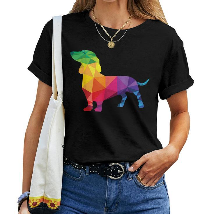Dachshund Gay Pride Lgbt Rainbow Flag Dog Lovers Lgbtq Women T-shirt