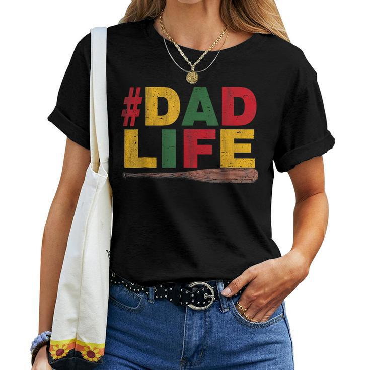 Dad Life Baseball Junenth Family Matching Daughter Sport Women T-shirt
