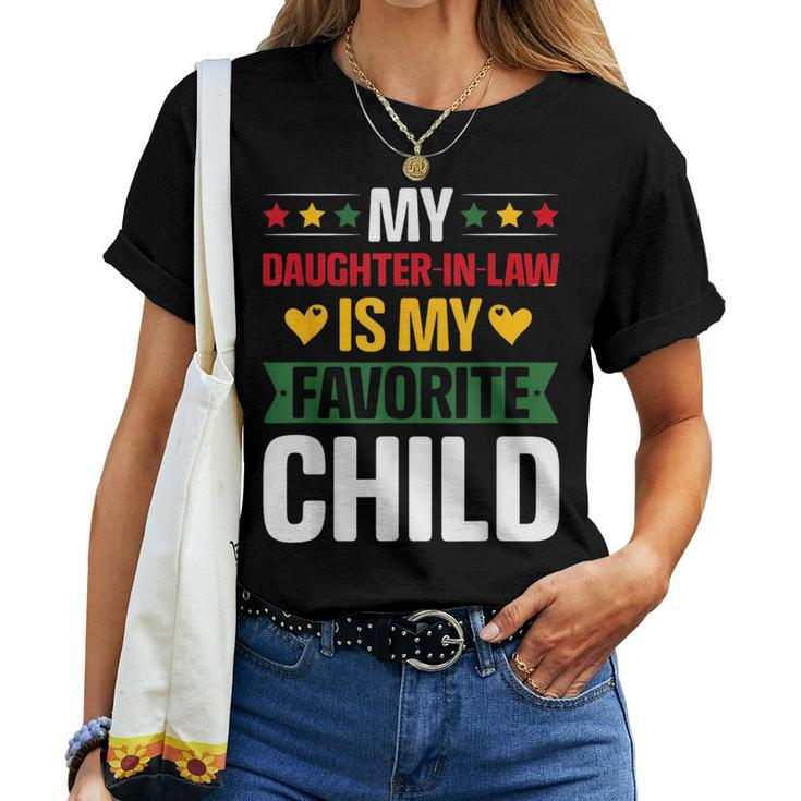 My Daughter In Law Is My Child Father Kid Family Junenth Women T-shirt