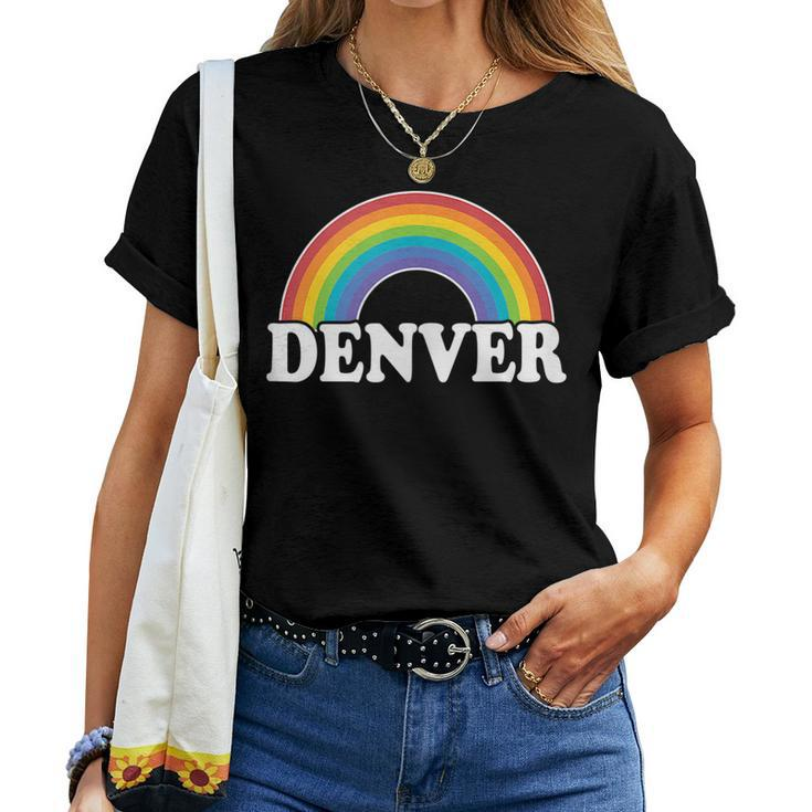 Denver Co Gay Pride Women Men Rainbow Lesbian Lgbtq Lgbt Women T-shirt Crewneck