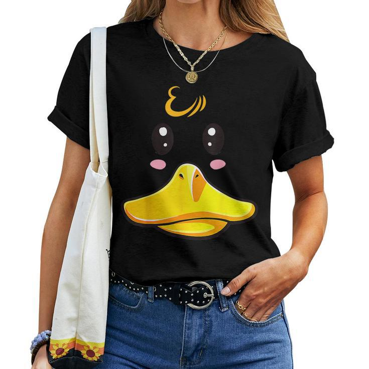Duck Costume Cute Rubber Ducky Face Halloween Women T-shirt