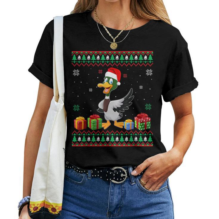 Duck Lover Ugly Christmas Sweater Women T-shirt