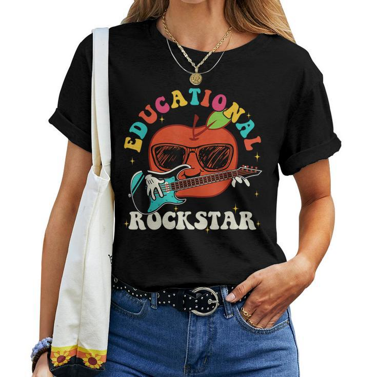 Educational Rockstars Teacher Squad Back To School Hippie Women T-shirt